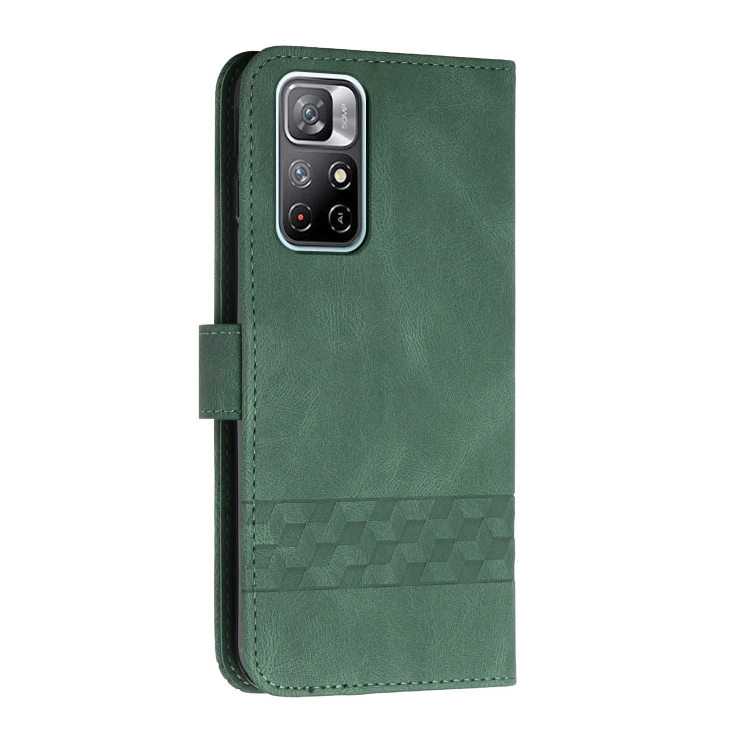 

High Quality Mobile Phone Bag For Xiaomi Redmi Note 11 Pro Cubic Skin Feel Flip Leather Phone Case