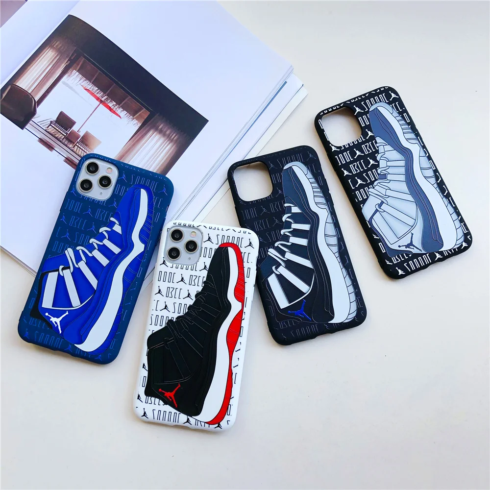 

Popular Sport Style air jordan tpu Phone Case for iPhone 12 11 Pro Xs X XR Max 8 7 SE 6 6S Silicone Cases Soft Black Cover, Multi