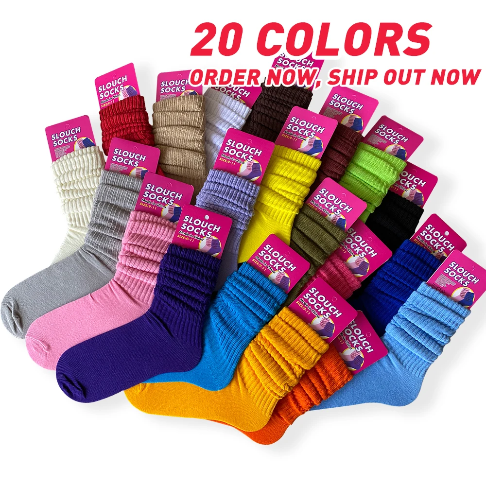 

Uron cotton slouch socks for women socks slouch socks, 22 colors