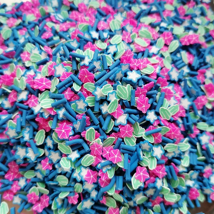 1000g DIY Craft Supplies Slime Polymer Sprinkles Slices Cactus Starfish Sea Animal Mix Polymer Clay Sprinkles