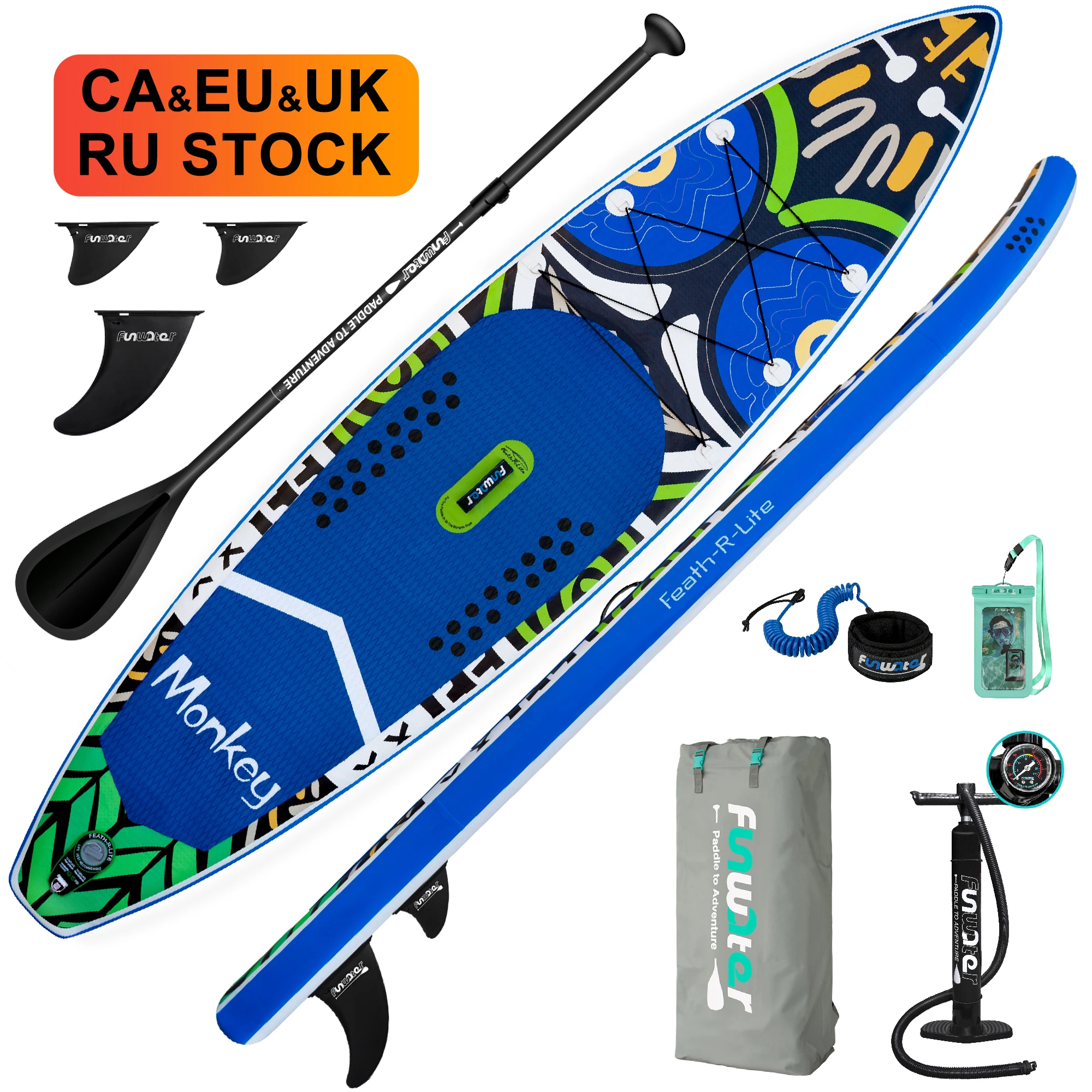 

FUNWATER Dropshipping OEM surf ningbo stand up paddle board double chamber european warehouse sup tabla padrl surf