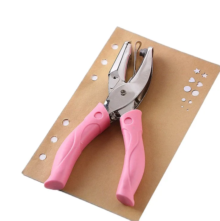 Handle Star Shape DIY Loose-leaf Paper Cutter Metal Hand Holding Single Hole Punching Machine Hole Puncher