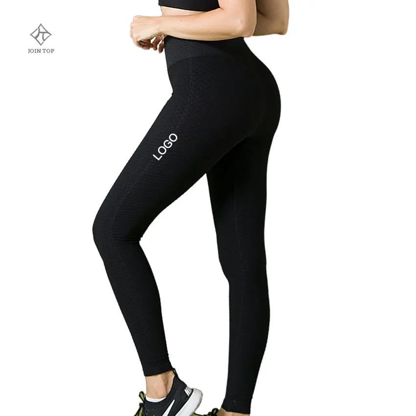 

Jointop high quality wholesale fitness honeycomb ladies athletic long leggings for women, Customized colors