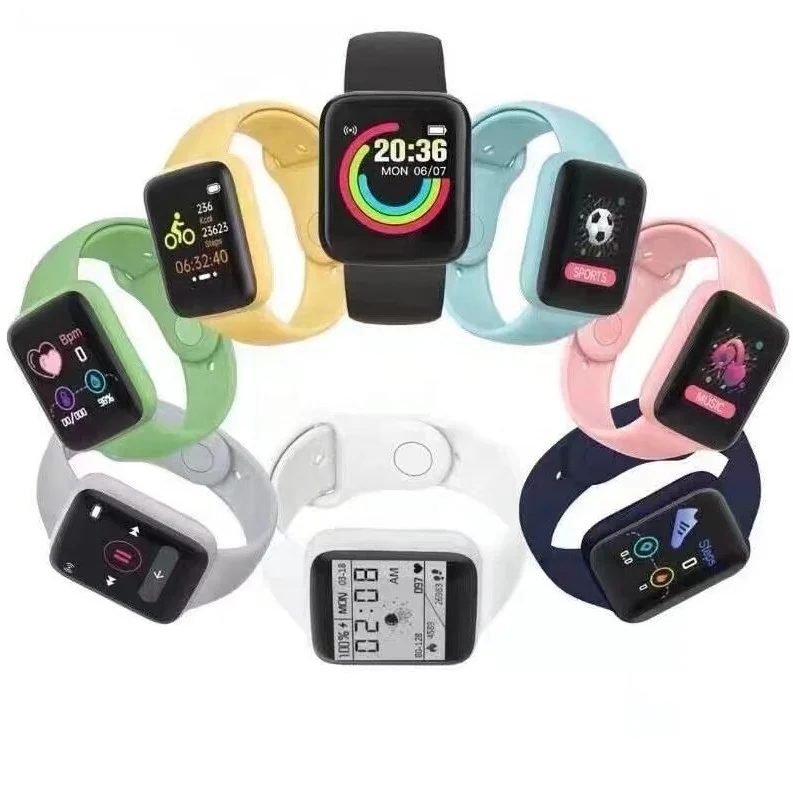 

Factory Price Smartwatch Y68 Reloj Inteligente Bracelet D20 Y68s Sport Tracker Fitness Wristband D20s Smart Watch