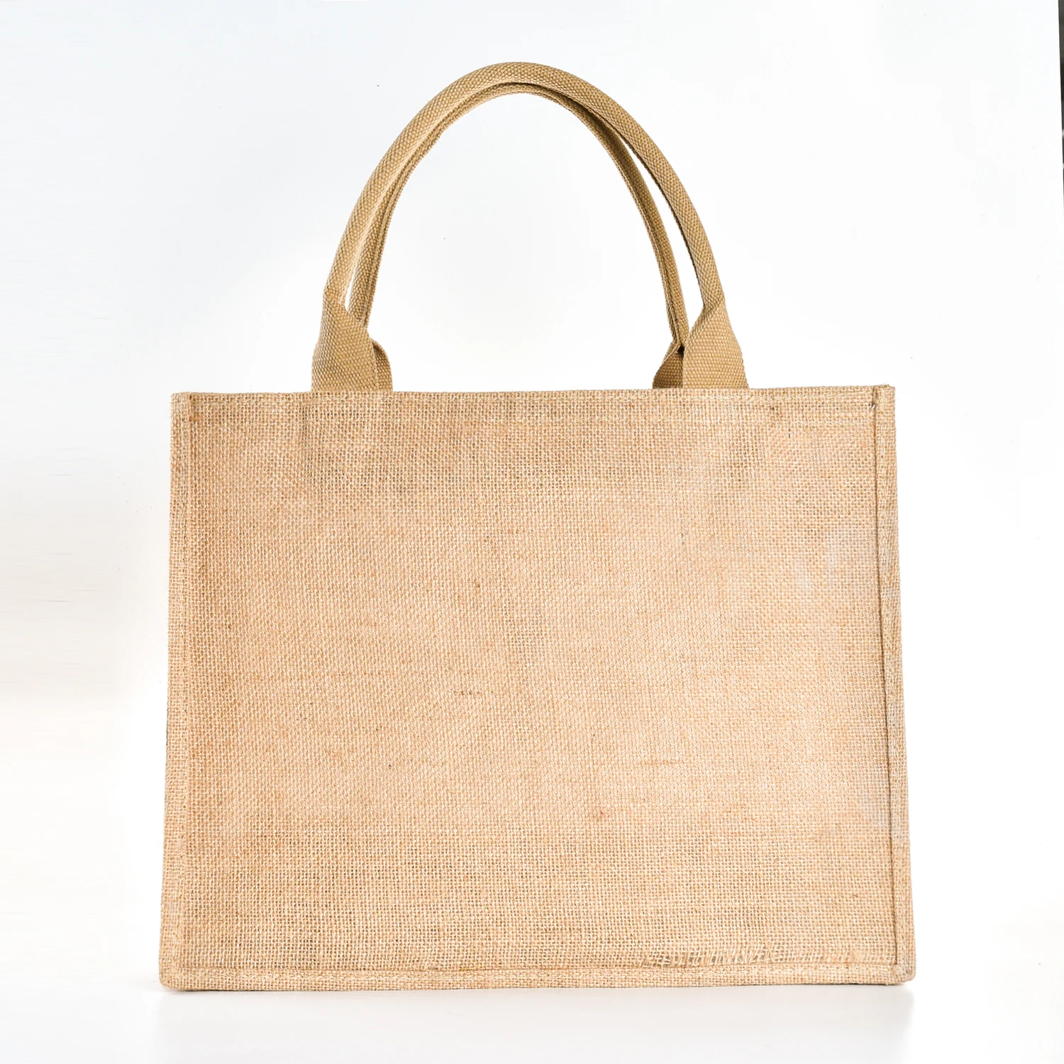 

100% natural burlap jute handbag for shopping without printing