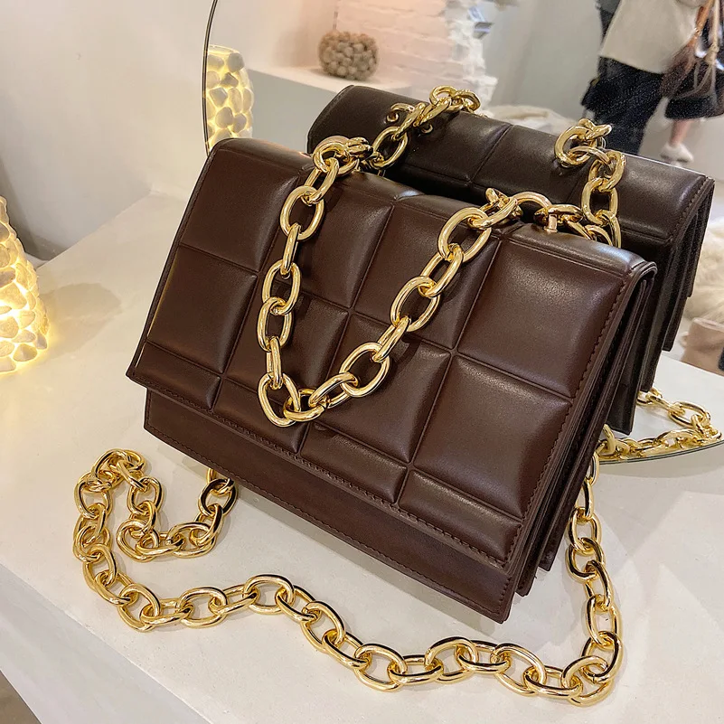 

Designer luxury soft pu chain Shoulder Messenger plaid purses and handbags ladies hand bags, Customizable