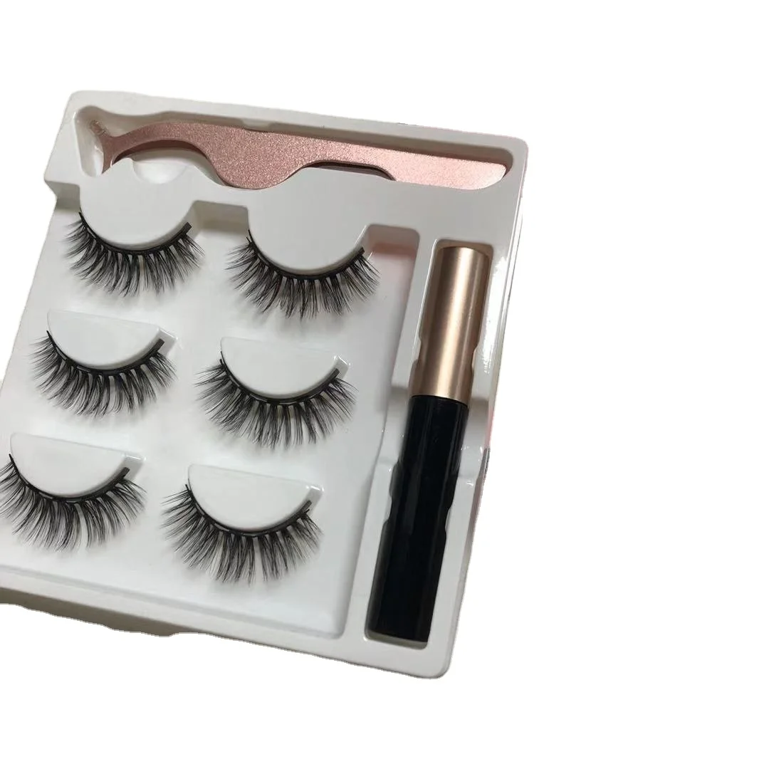 

new arrival lashes vendor magnetic lashes with glue lashes pen, Natural color