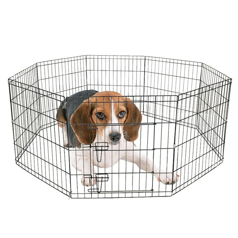 

Lorenzo ODM Cercado Para Cachorro 30"H76*W61CM Kennels Para Perros Pet Crates For Dog Crate Foldable Pen With Top Outdoor Fence, Black