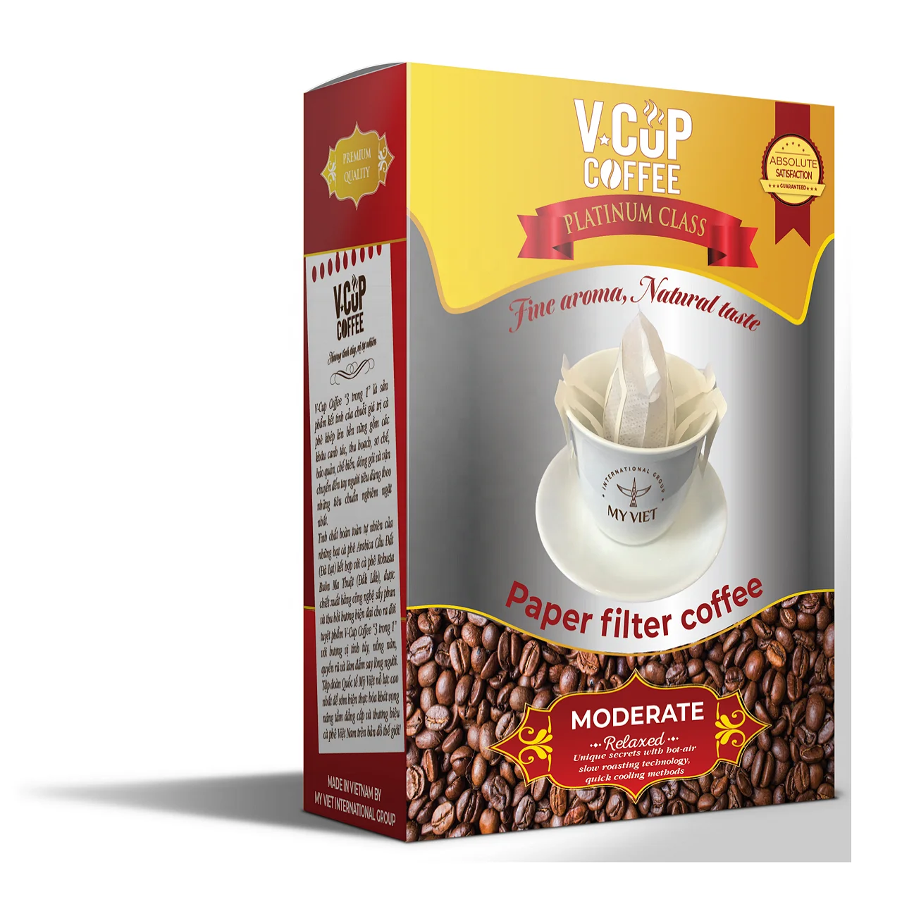 
Drip coffee paper filter from Vietnam (Vcup Coffee) 