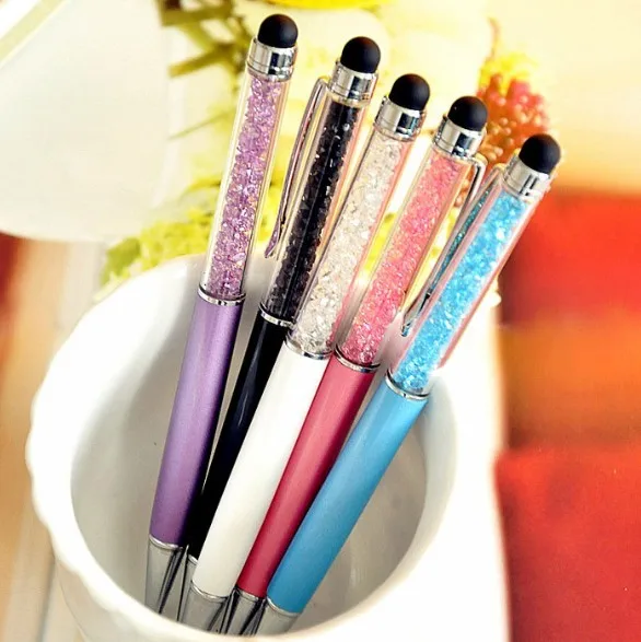 

Creatway beautiful smartphone tablet touch pen capacitive pen with ballpoint pen for recycling use multi colors