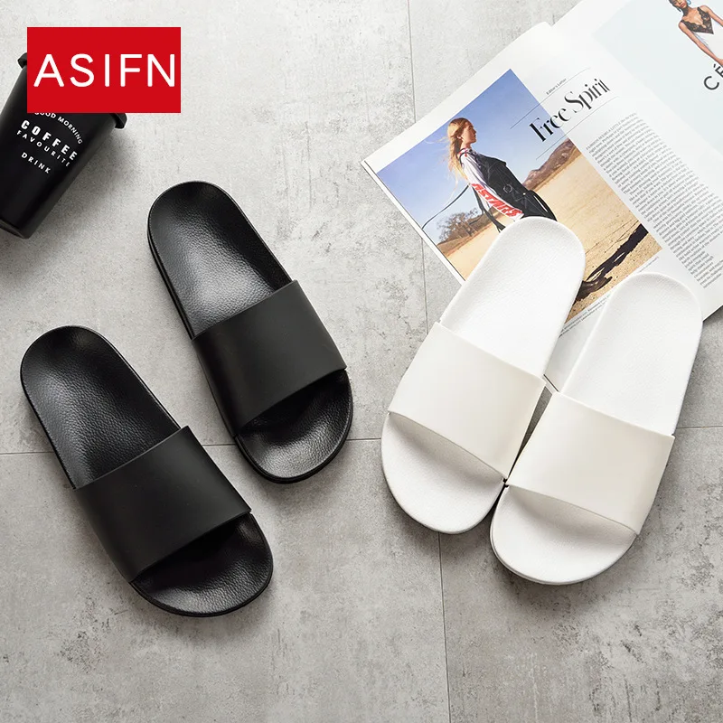 2019 Classical Plain White Black High Quality Waterproof Eva Mens Slide ...