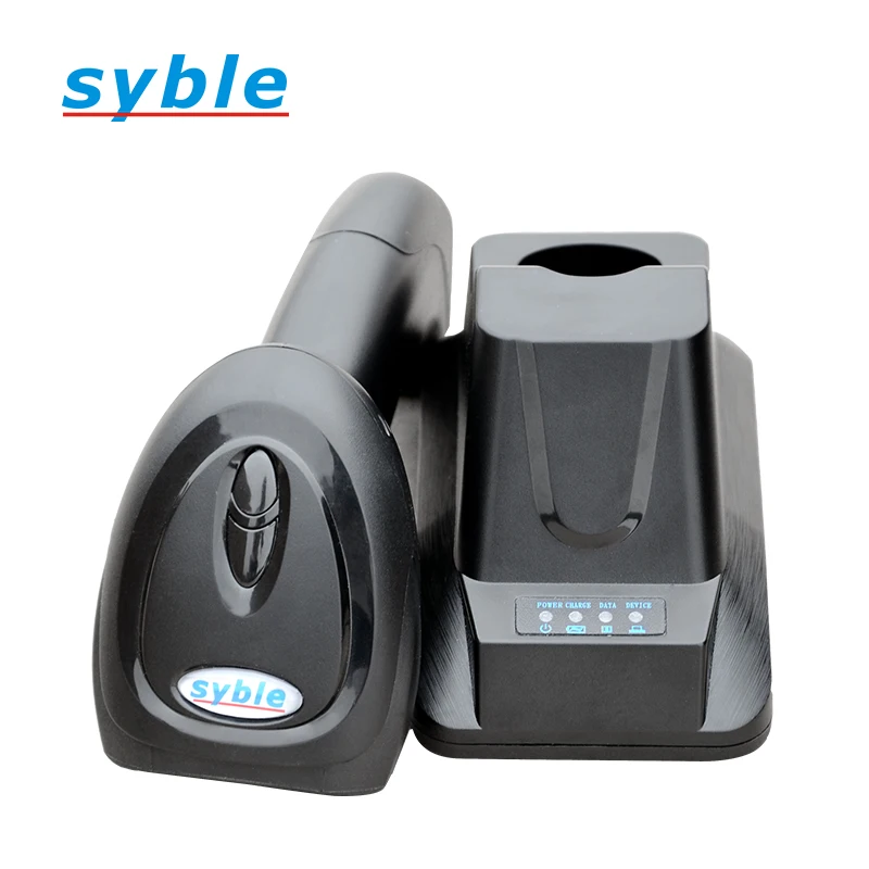 

Use high resolution laser 1D codes scanner wireless barcode reader with base for pos system