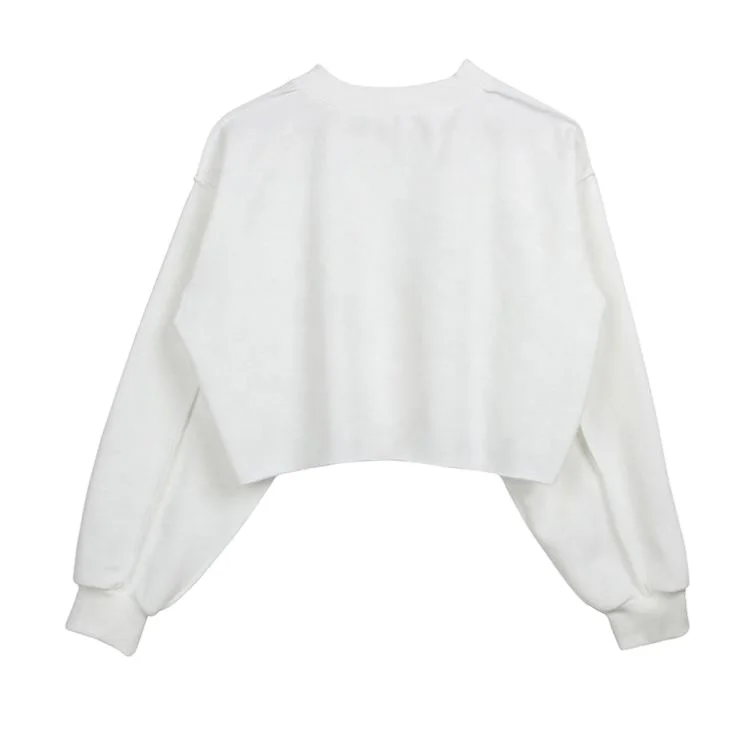 

factory Custom logo Long Sleeve blank Women super Cropped knit Top sweater white crop sweaters for women, Selection