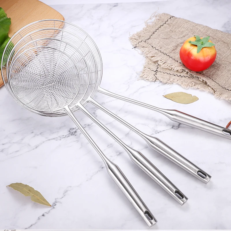 

Wholesale Solid Stainless Steel Spider Strainer Skimmer Ladle