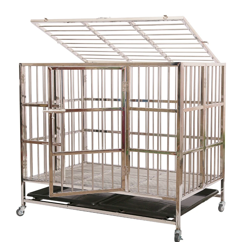 

Stainless Steel Dog Cages Dog Crate, Stainless steel primary color and custom