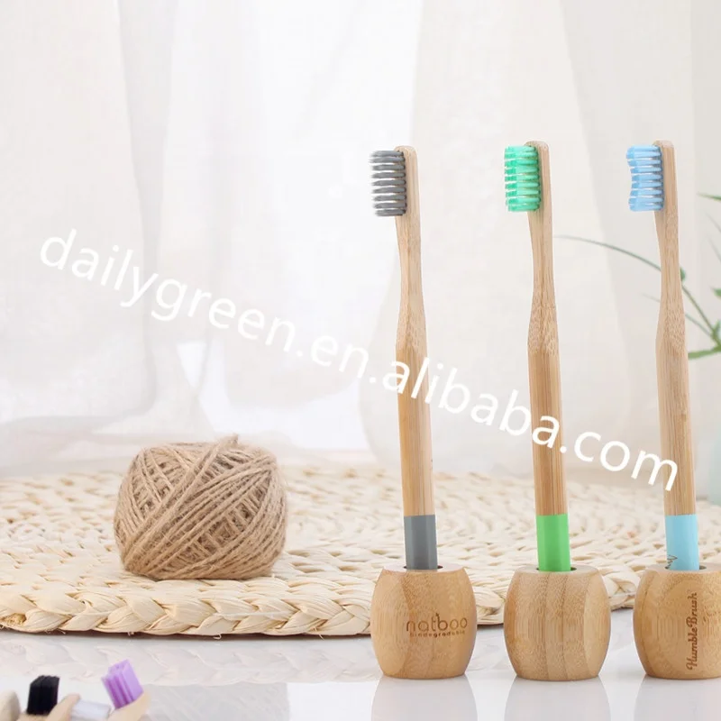 

Eco-friendly Natural Private Label Charcoal Organic Bamboo Toothbrush with Private Colors