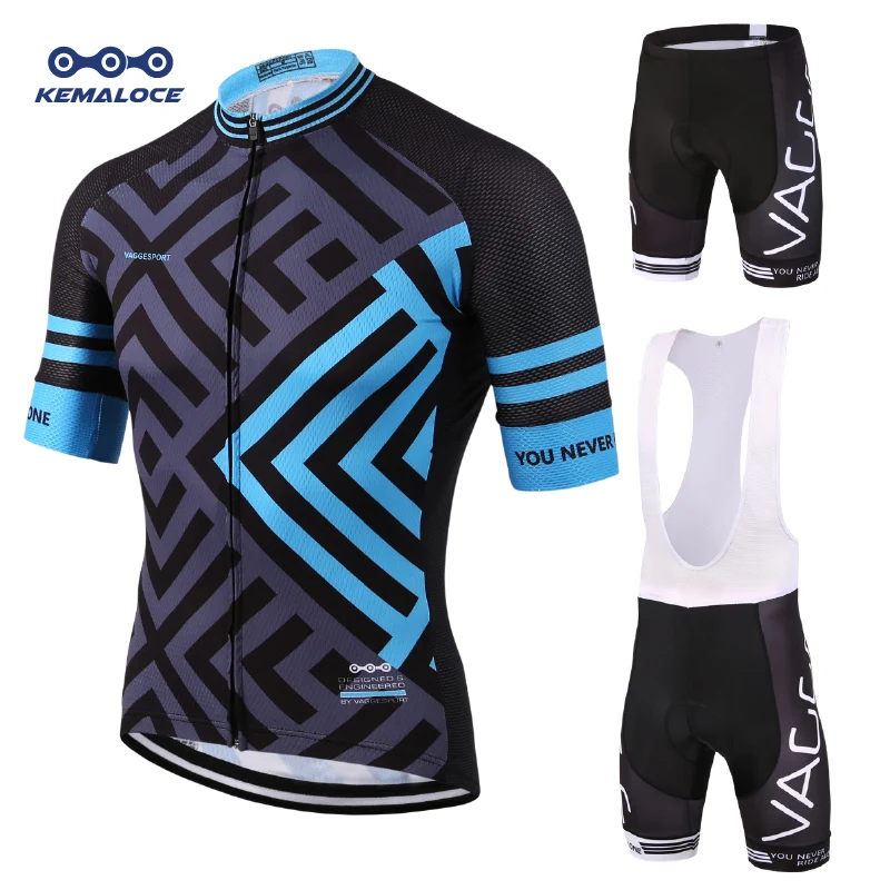 

Custom Design Cycling Jersey,Blue 100% Polyester Cycling Wear,Gel Padded Bike Shorts Bicycle Race Clothing