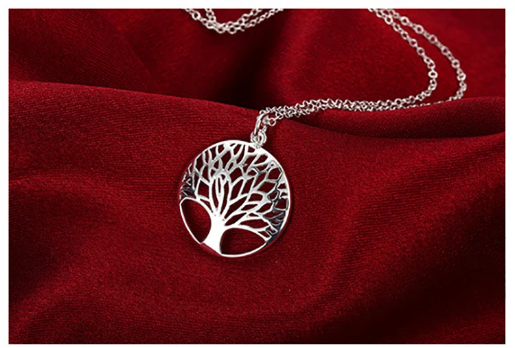 product-BEYALY-Fashion Tree Of Life Pendant 925 Sterling Silver Jewelry Necklace Set-img