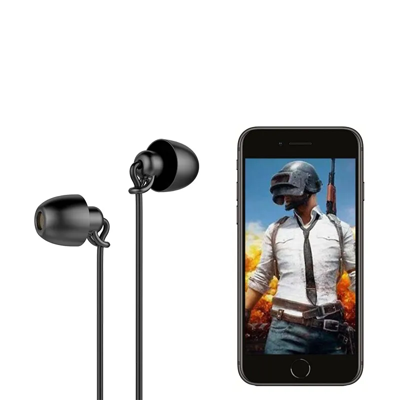 

Comfortable Silicone Earbuds With Clip Mobile Ear Phone Set Sleeping Earphone, Black white