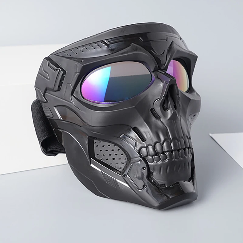 

Hot sale skull mask goggles Tactical outdoor motorcycle mask Windproof sand anti-ultraviolet riding goggles