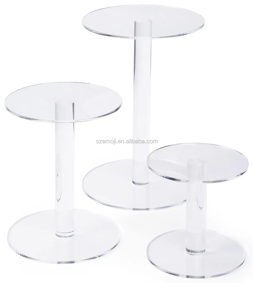 Transparent Acrylic Cylinder Display Stands Acrylic Pedestal Risers
