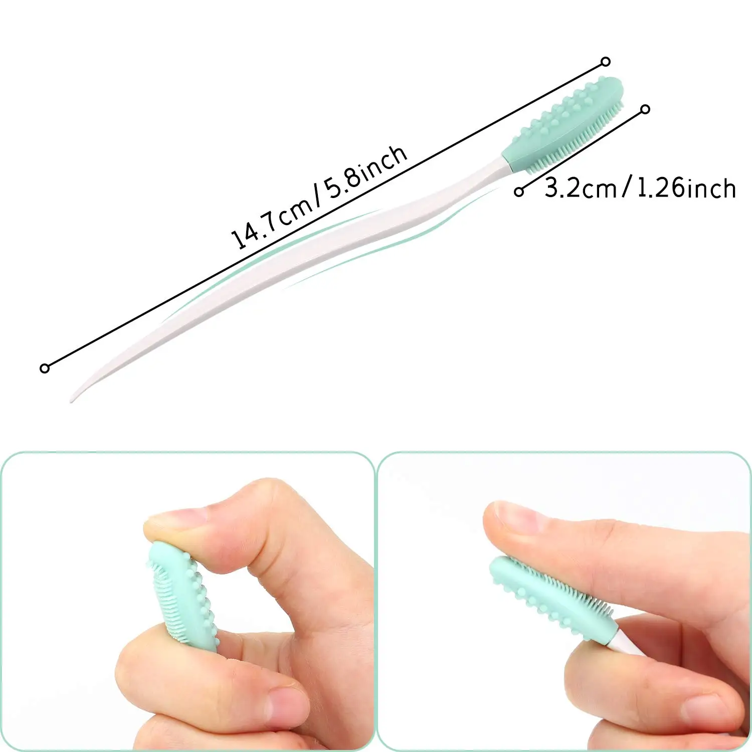 Silicone Exfoliating Lip Brush Doublesided Labium Brush Soft Cleaning