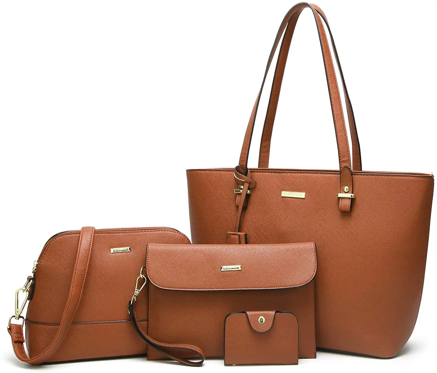 

Women Fashion Handbags Tote Bag Shoulder Bag Top Handle Satchel Purse Set 4pcs, Customized color