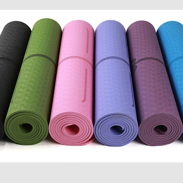 

1830*610*6mm TPE Yoga Mat with Position Line Non Slip Carpet Mat For Beginner Environmental Fitness Gymnastics Mats, Customized color