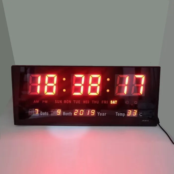 

3615 large nixie tube LED display digital calendar wall clock