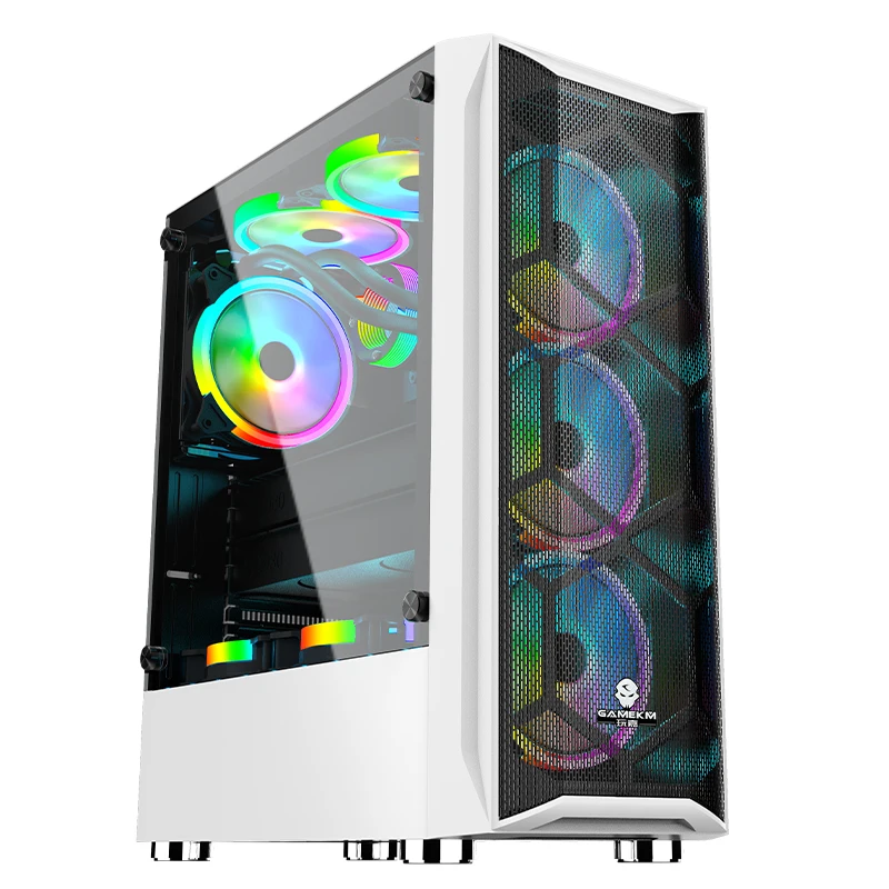 

Best cheap and low price white gaming pc in mid tower rgb computer gaming case, Customized color