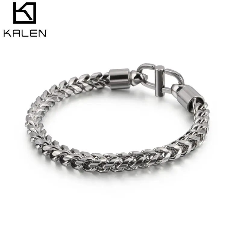 

KALEN 6mm Stainless Steel Simple Mesh Chain Bracelet