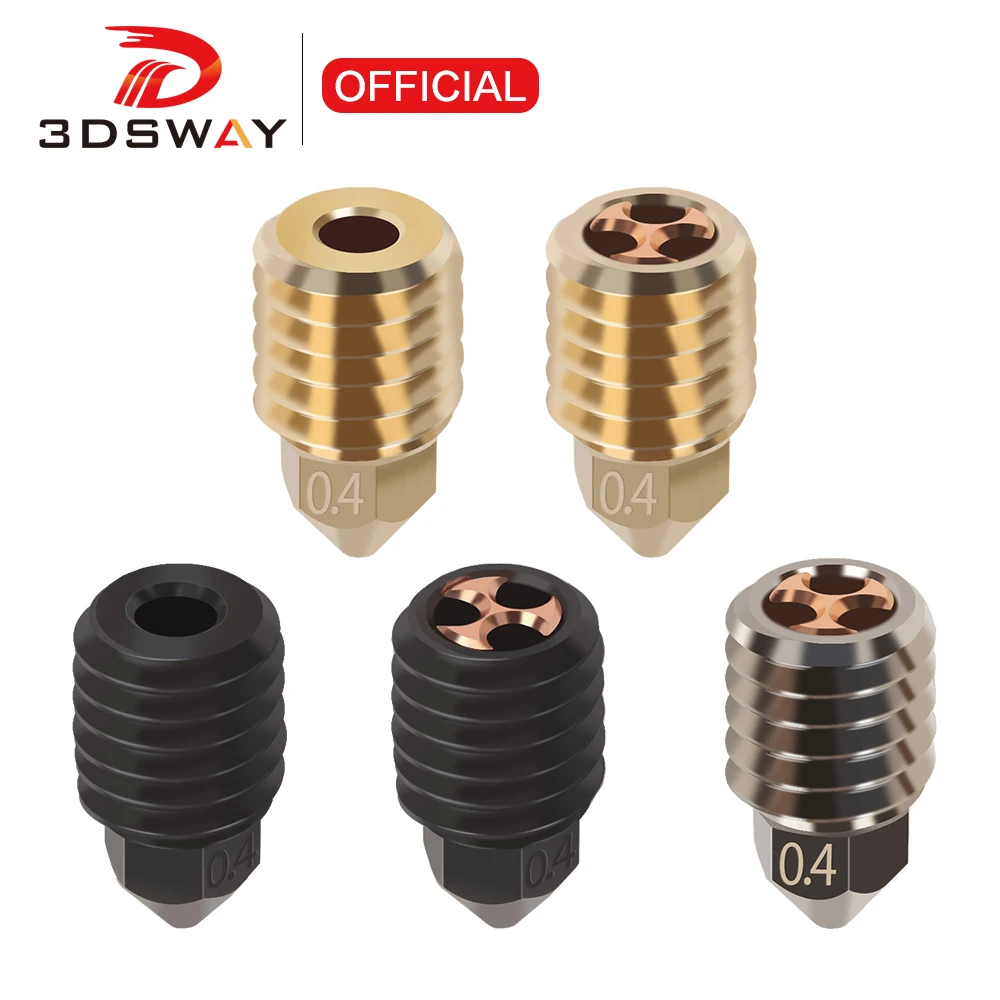 Upgraded CHT Nozzle 0.4/0.6/0.8mm for Bambu Lab X1 P1P Hotend Brass Hardened Steel CHT Nozzle High Flow 3D Printer Accessories
