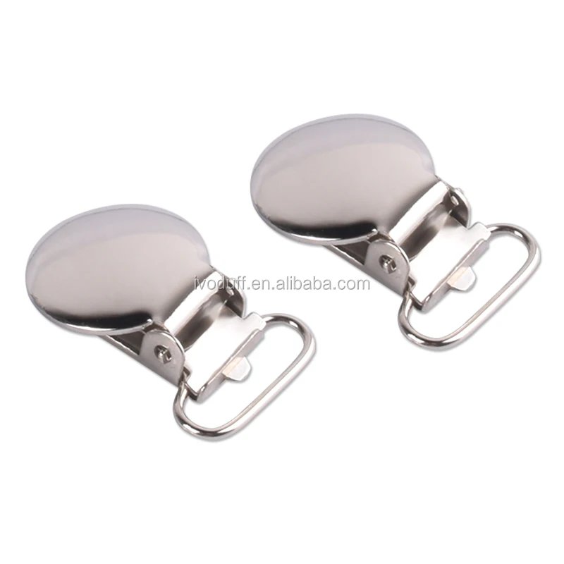 
Nickle Free Round Shape Suspender Clip With Plastic Insert 