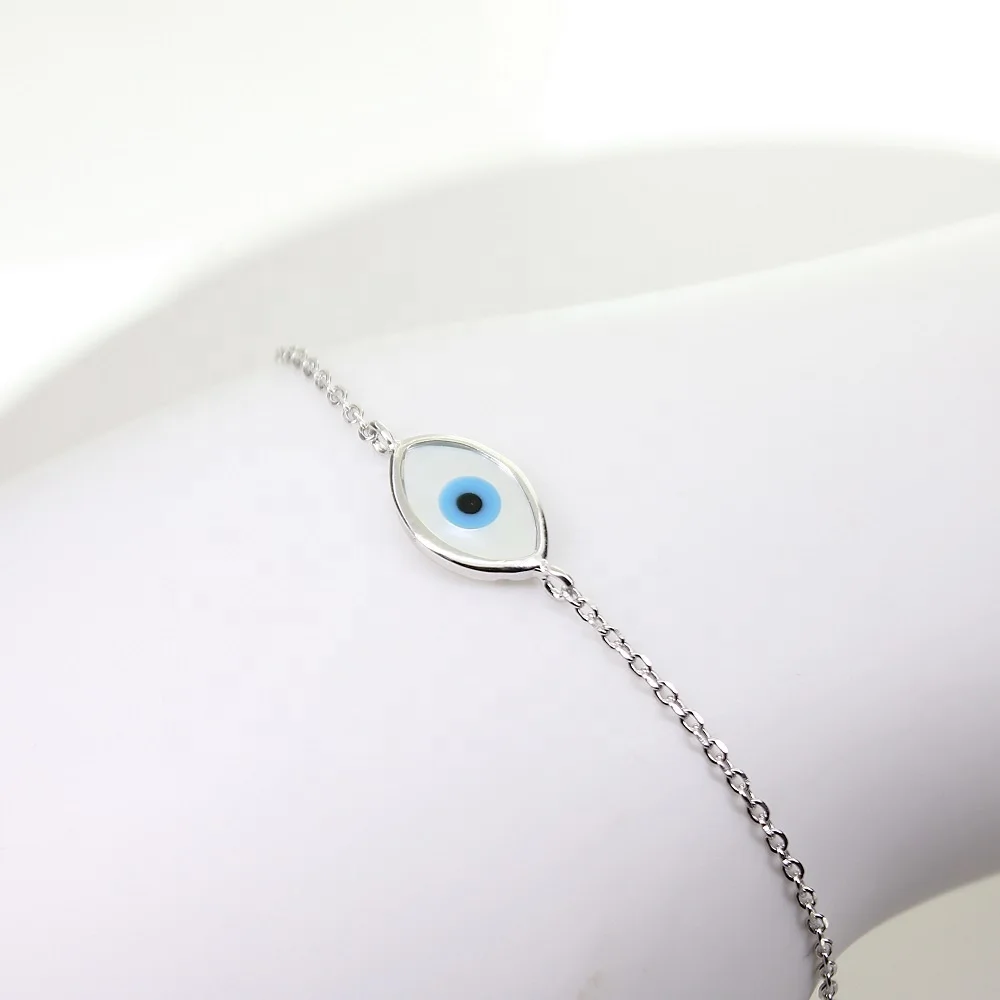 

Wholesale Hot sale top sellers 2021 for amazon Custom evil eye bracelet 925 sterling silver jewelry