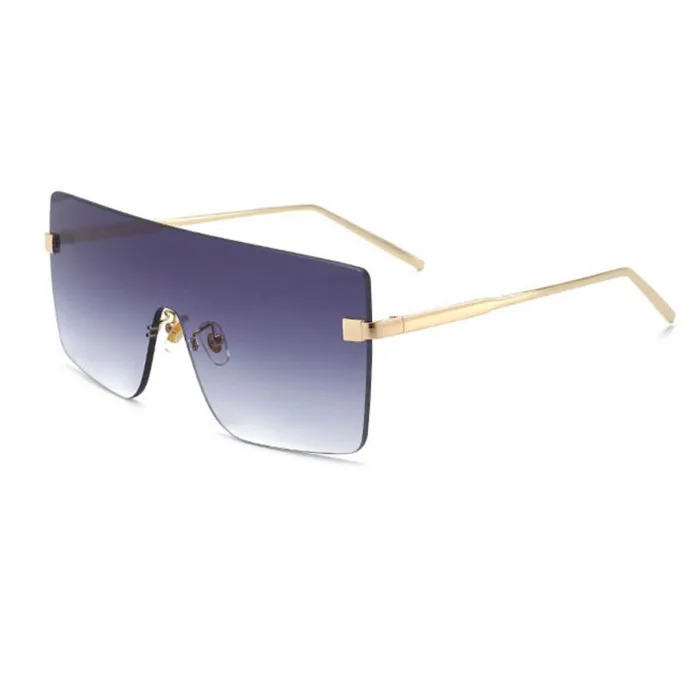 

flat top shield sunglasses Fashion 2021 Over sized glasses uv400 Rimless one piece lens women men Shades Sunglasses