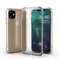 

Transparent Soft TPU Shockproof Phone Case with Raised Edge for iPhone 11/11 pro/11 pro max Clear Cover for Samsung