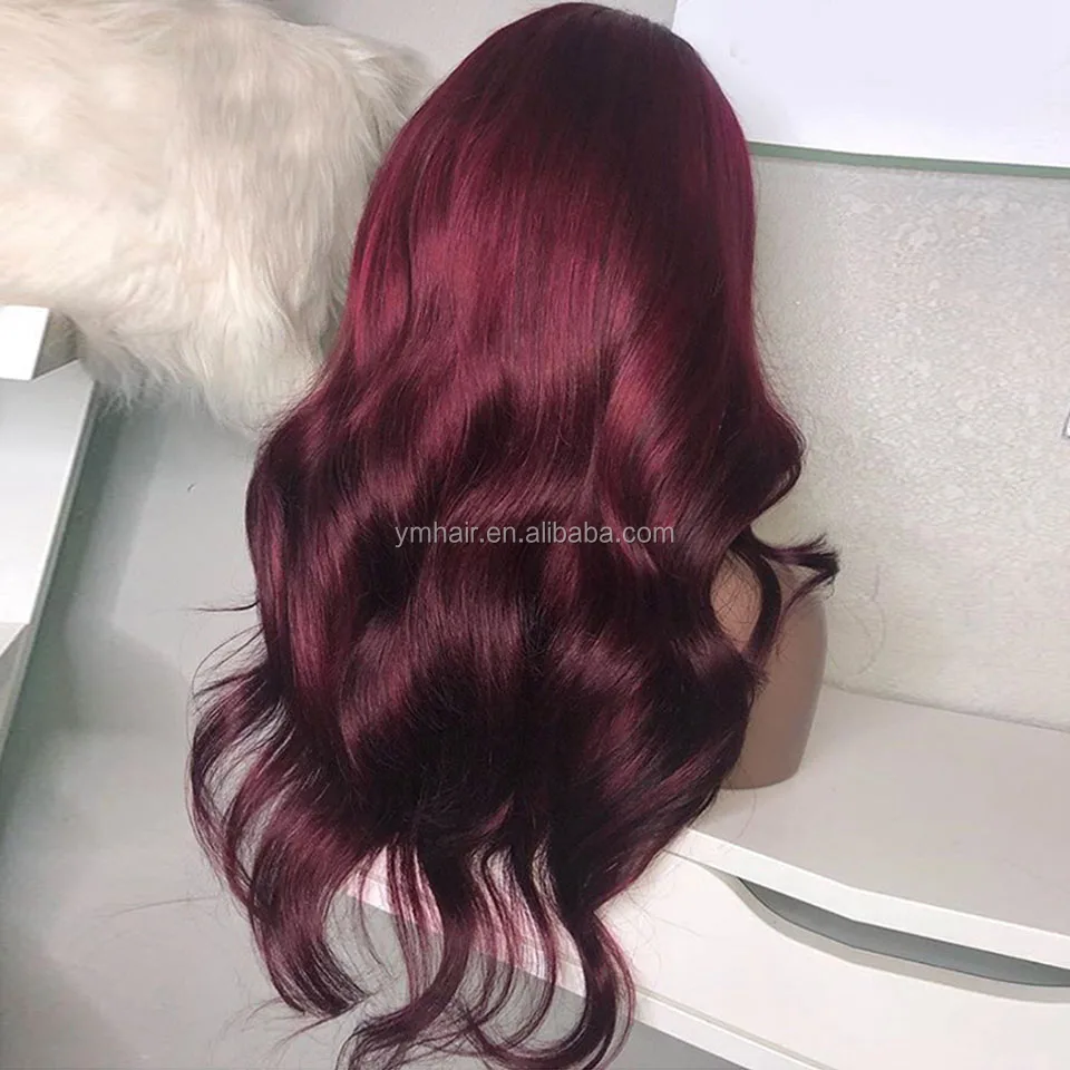 Perruques Bresiliennes En Cheveux Naturels Pour Bebe Couleur Bordeaux Ombre 1b 99j Perruque En Dentelle Pre Epilee Perruques Complete Body Wave Buy Perruques De Cheveux Humains Perruques De Cheveux Humains Bresiliens Perruque De Dentelle Pleine De