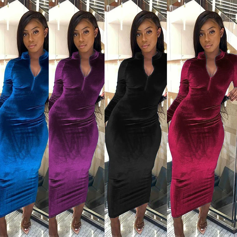 

Bodycon Velour Velvet Ruched Mini Pencil Dresse Tube Top Halter Nightclub Tight Dress Cheap Casual Women Dress