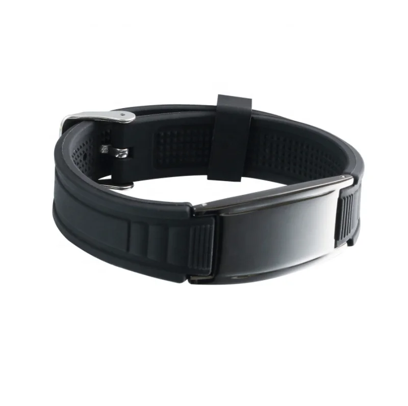 

Men Stainless Steel Germanium silicone energy bio magnetic bracelet