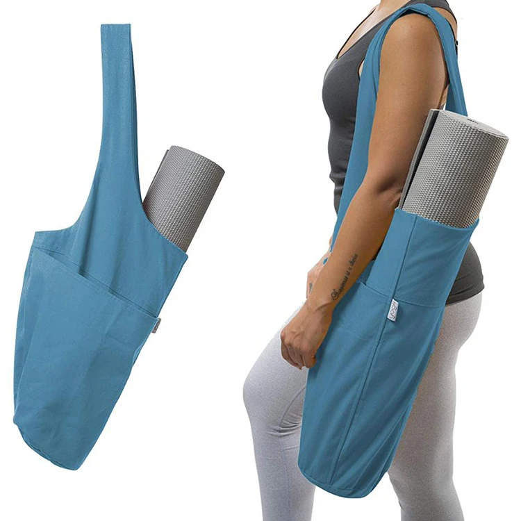 

New Fashion Customized Large Durable Cotton Canvas bag Yoga Mat Tote bags for Travel Sports outgoing, Customized color