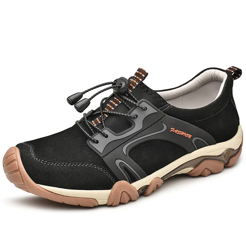 

men's casual shoes Hottest Style Men outdoor sports Casual Leather hiking Shoes, Black/brown/coffee