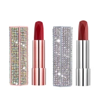 

NOVO 2019 ! 8 Color Diamond Packaging Lipstick Red Makeup New Style Gem Lipstick