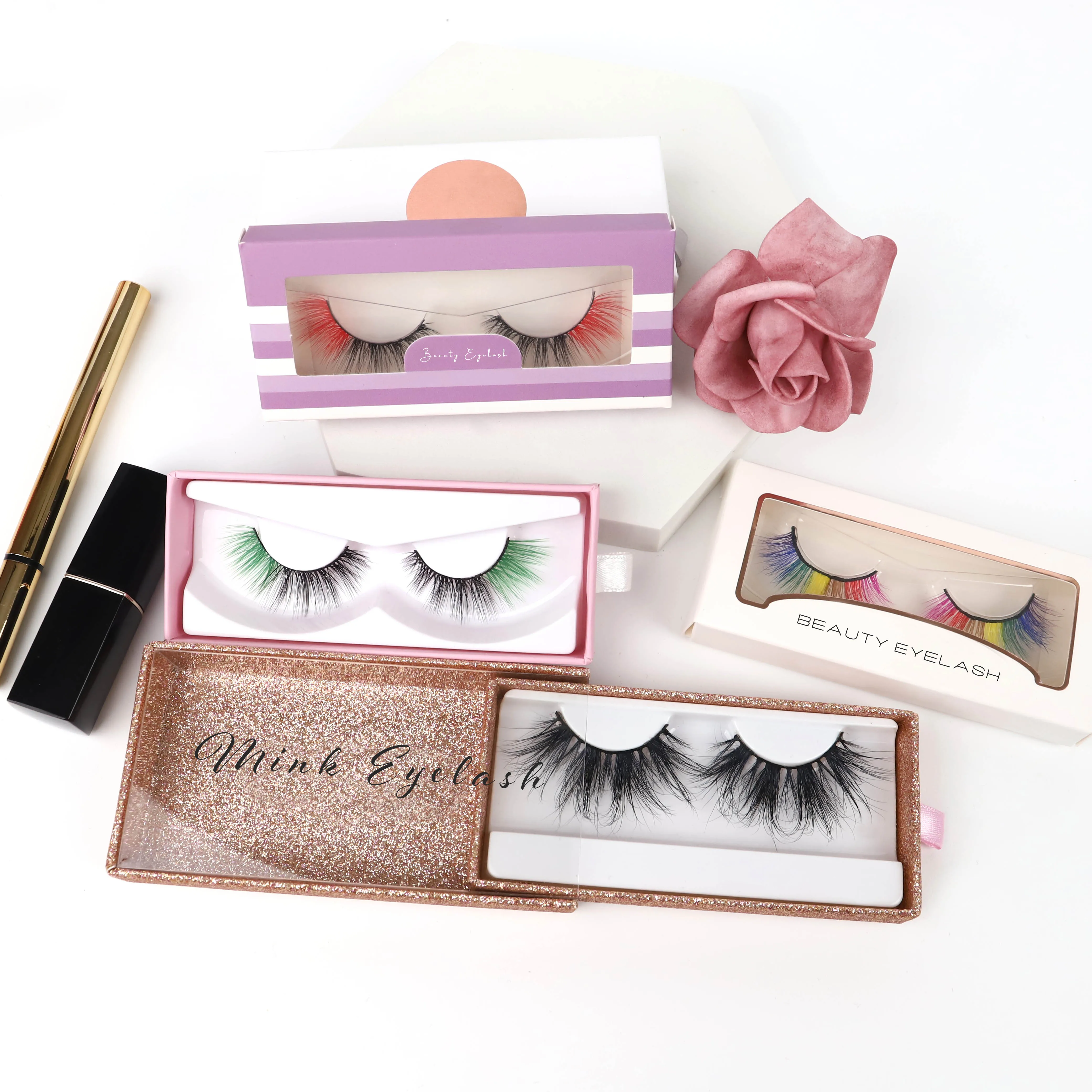 

Strip mink eye lash vendors wholesale price 25mm full strip mink lashes