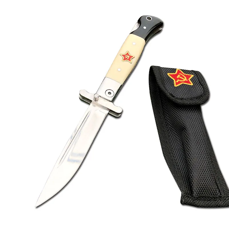 
Russian hot selling hammerhead and sickle stainless steel folding outdoor camping survival hunting knife  (62144153547)