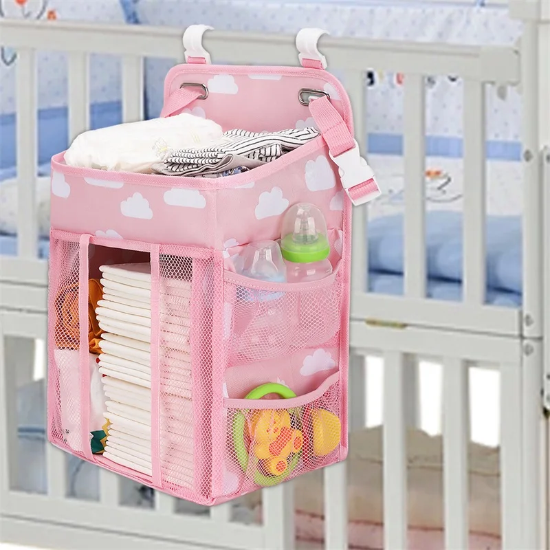 

Changing Table Crib Diaper Stacker and Crib Organizer hanging baby diaper caddy organizer bag, Customized colors