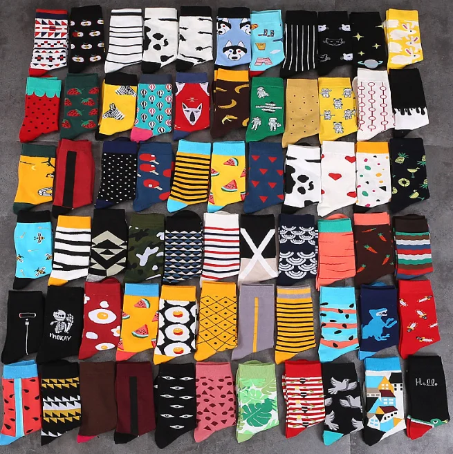 

New fashion 100% cotton women pattern cotton socks