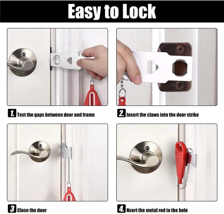 
Portable Door Lock Security Door Lock Travel Door Lock 