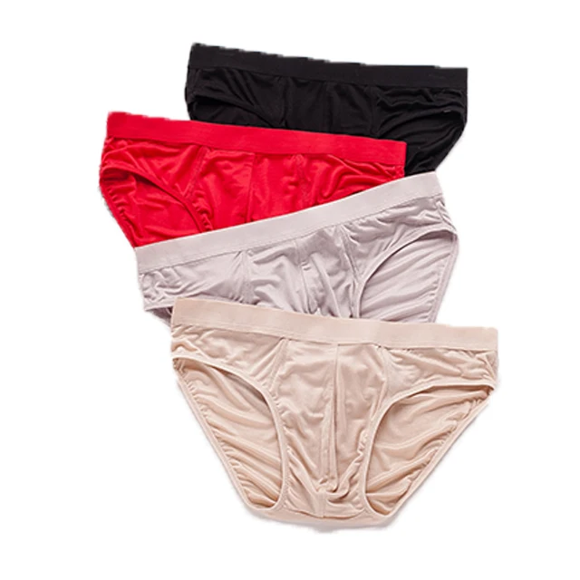 

Aruina men's underwear pure silk underwear comfortable summer custom underwear thin breathable men's briefs