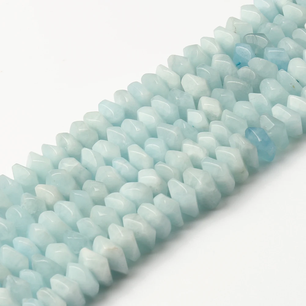 

Wholesale 6*11mm Light Blue Aquamarines Stone Beads Special Cut Loose Stone Beads For Jewelry Making