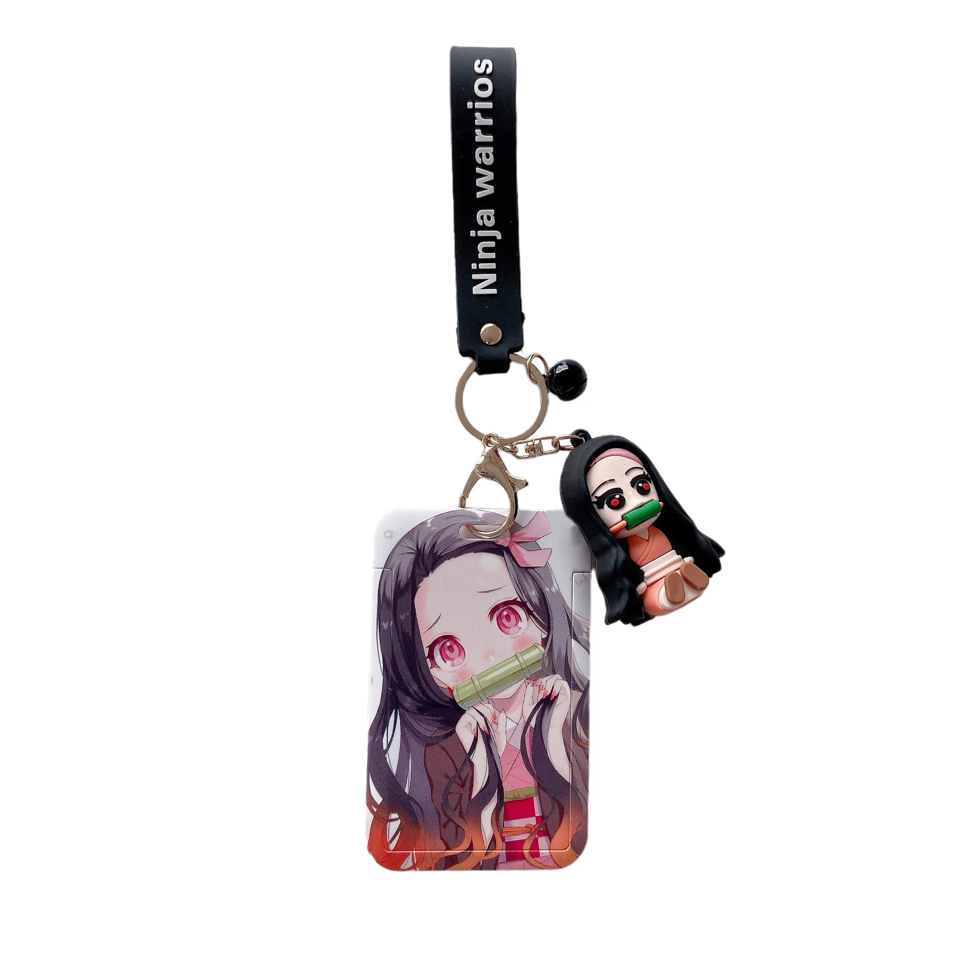 

Cartoon Keychain Soft Touch PVC Cute Anime Keyring with Office Badge ID Card Holder, Cmyk